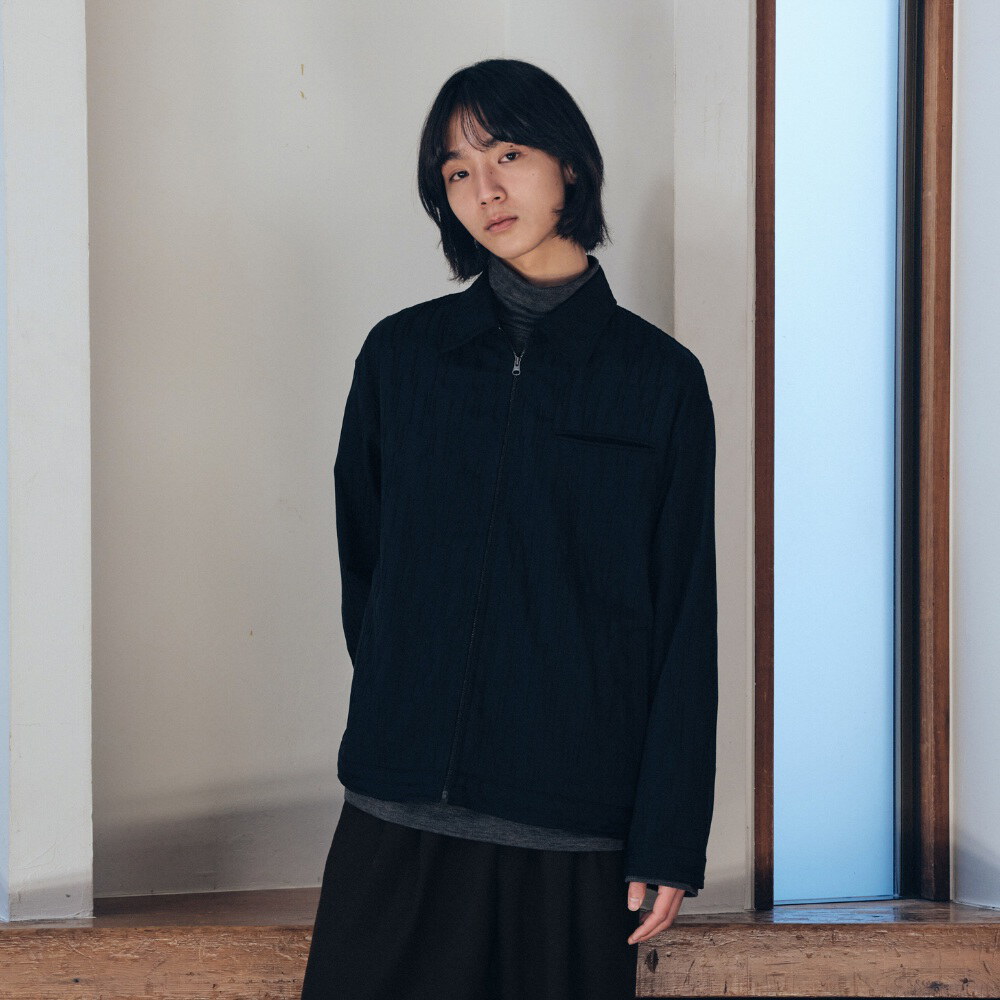 條紋寬版外套 unisex pouring jacket