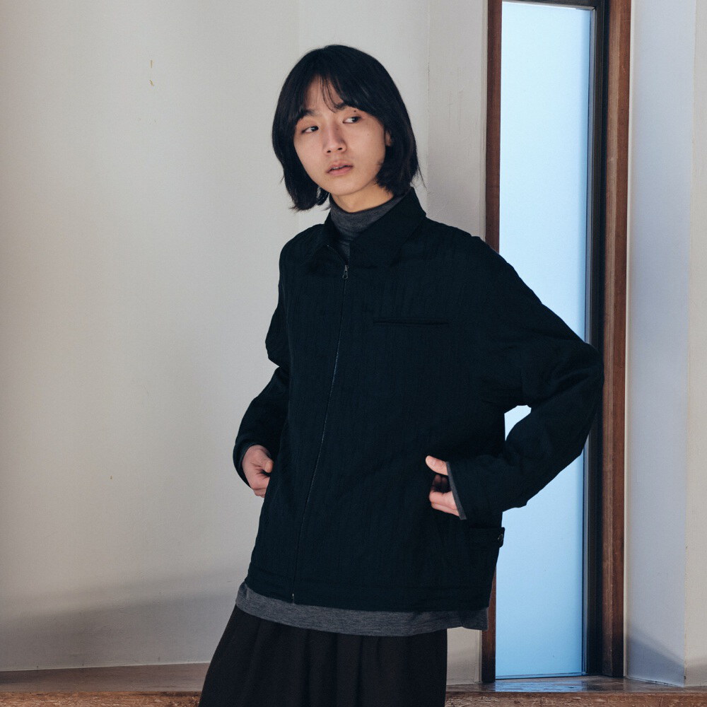 條紋寬版外套 unisex pouring jacket