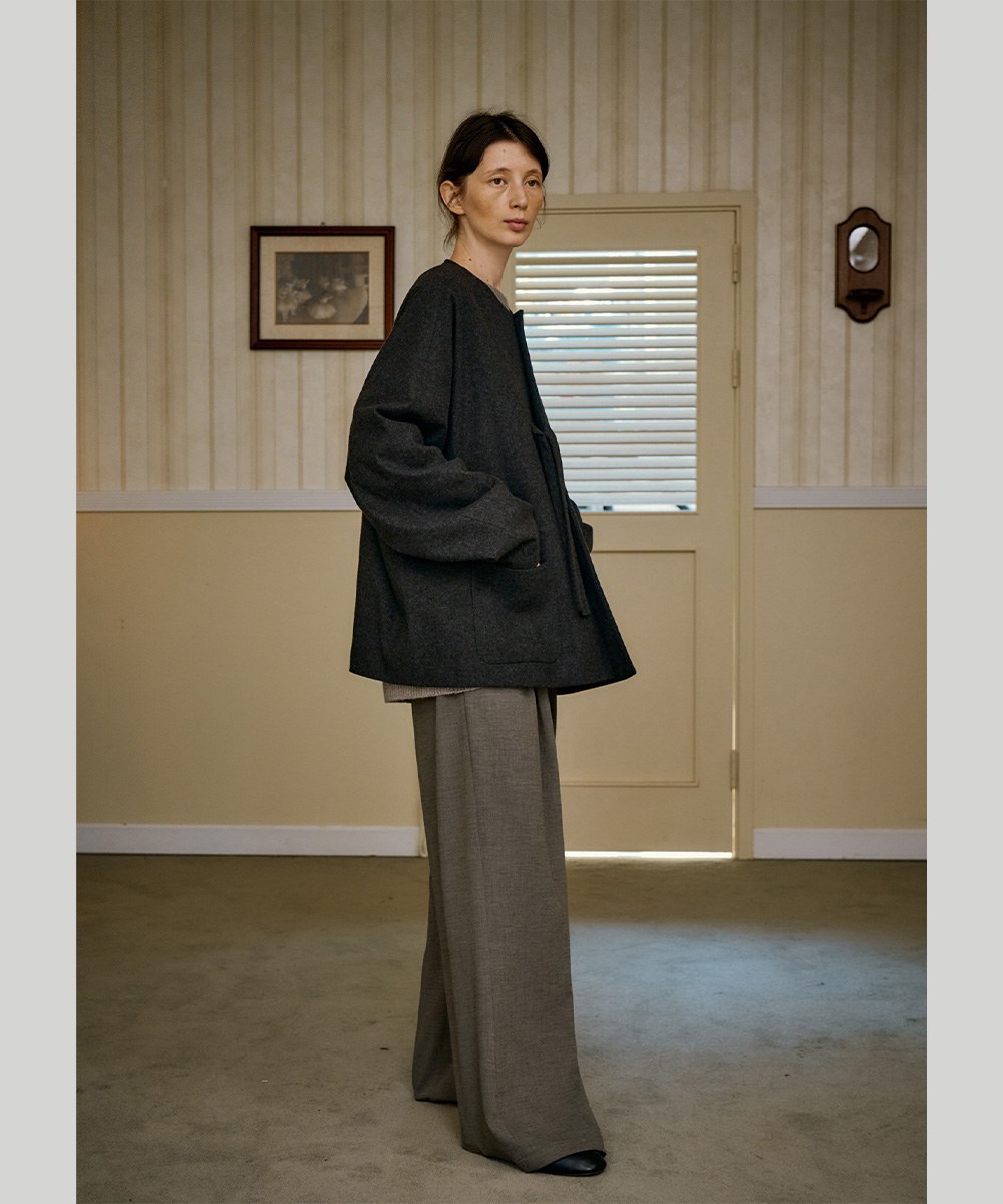寬版垂墜靴型褲 unisex wide boots cut pants