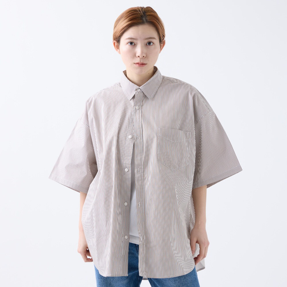 條紋短袖襯衫 LOOSE STRIPE SHIRT SS