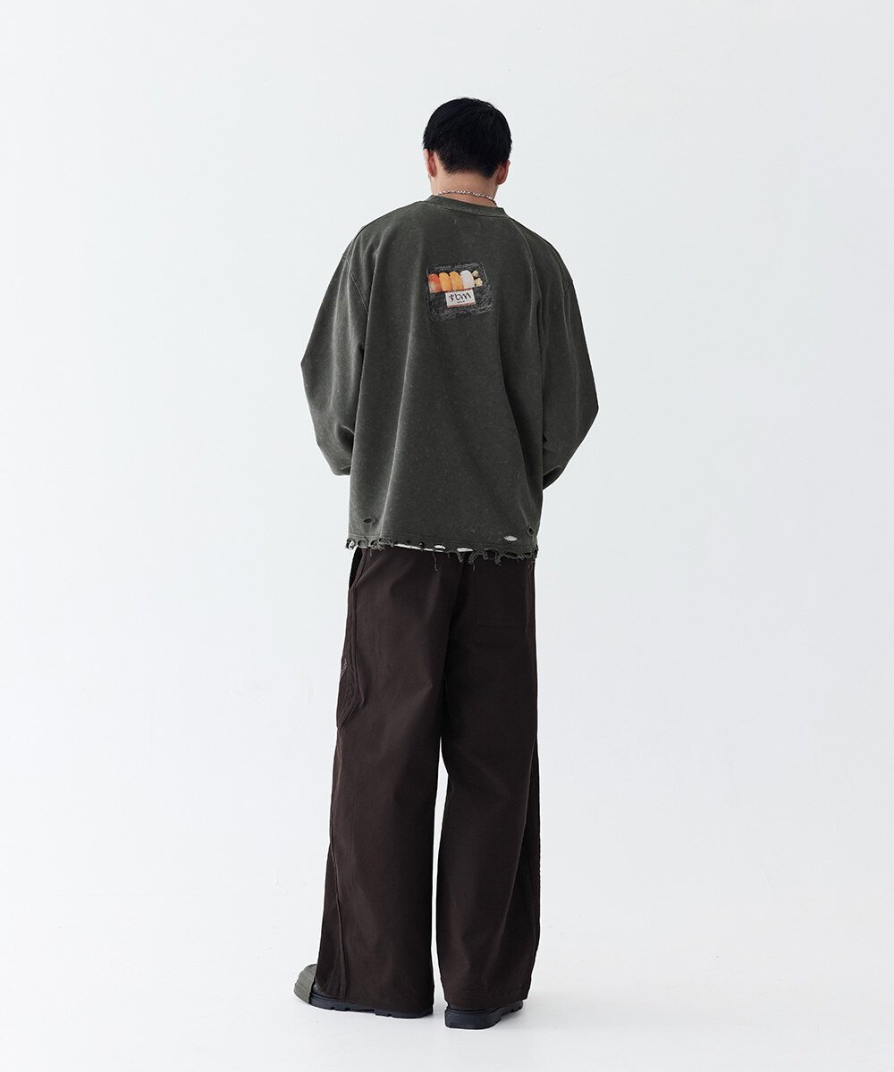 水洗趣味圖像上衣 Distressed Sushi Tee