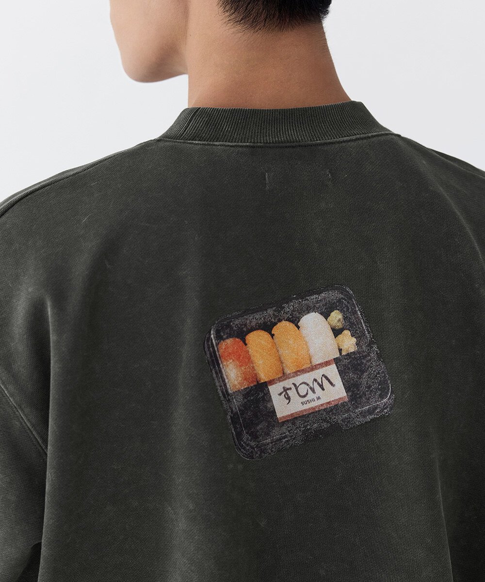 水洗趣味圖像上衣 Distressed Sushi Tee