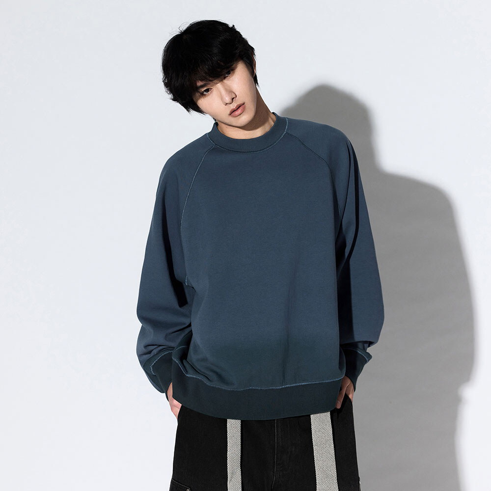 刷色圓領大學TEE Canvas Fade Crewneck