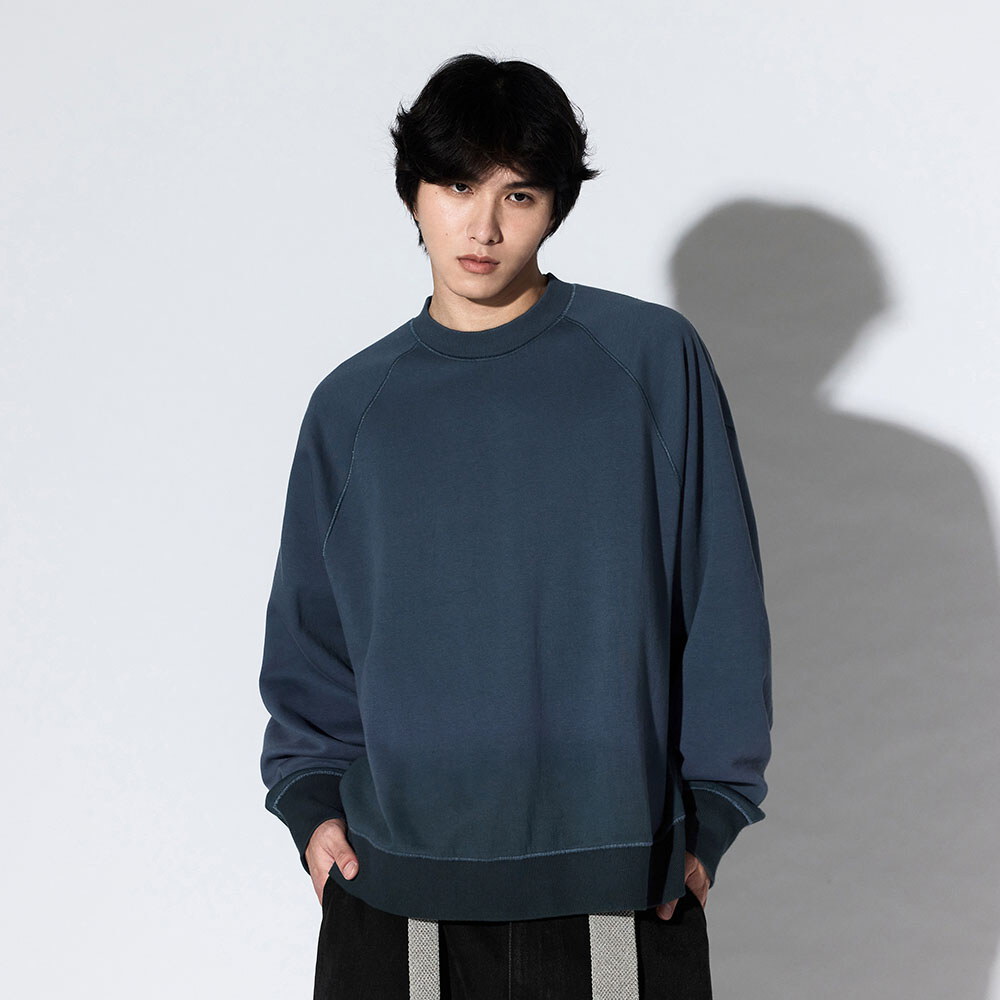 刷色圓領大學TEE Canvas Fade Crewneck