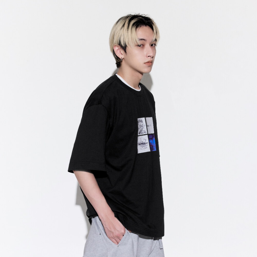 圖像寬短上衣 Algo Program Tee