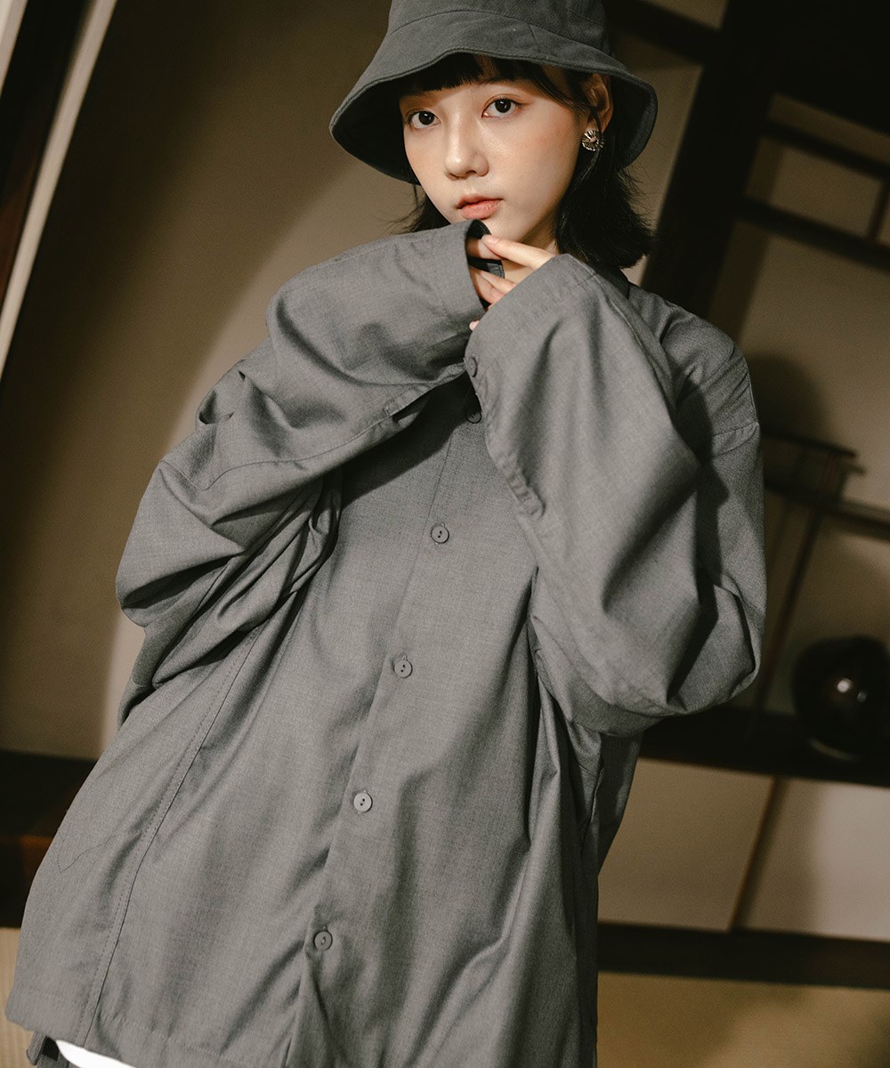 MELSIGN 寬鬆襯衫 Patched OV LS Shirt