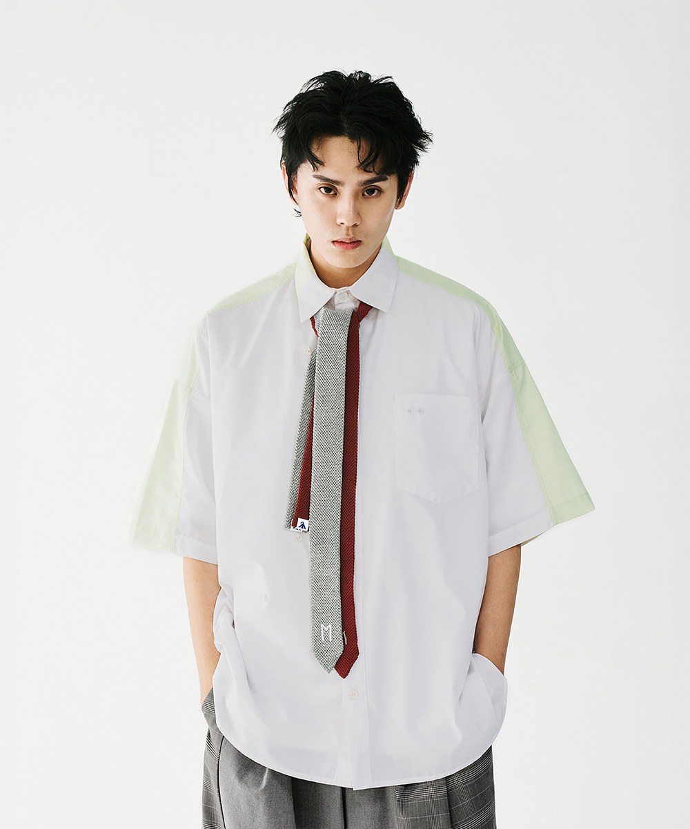 拼接短袖襯衫 Tone Merge SS Shirt