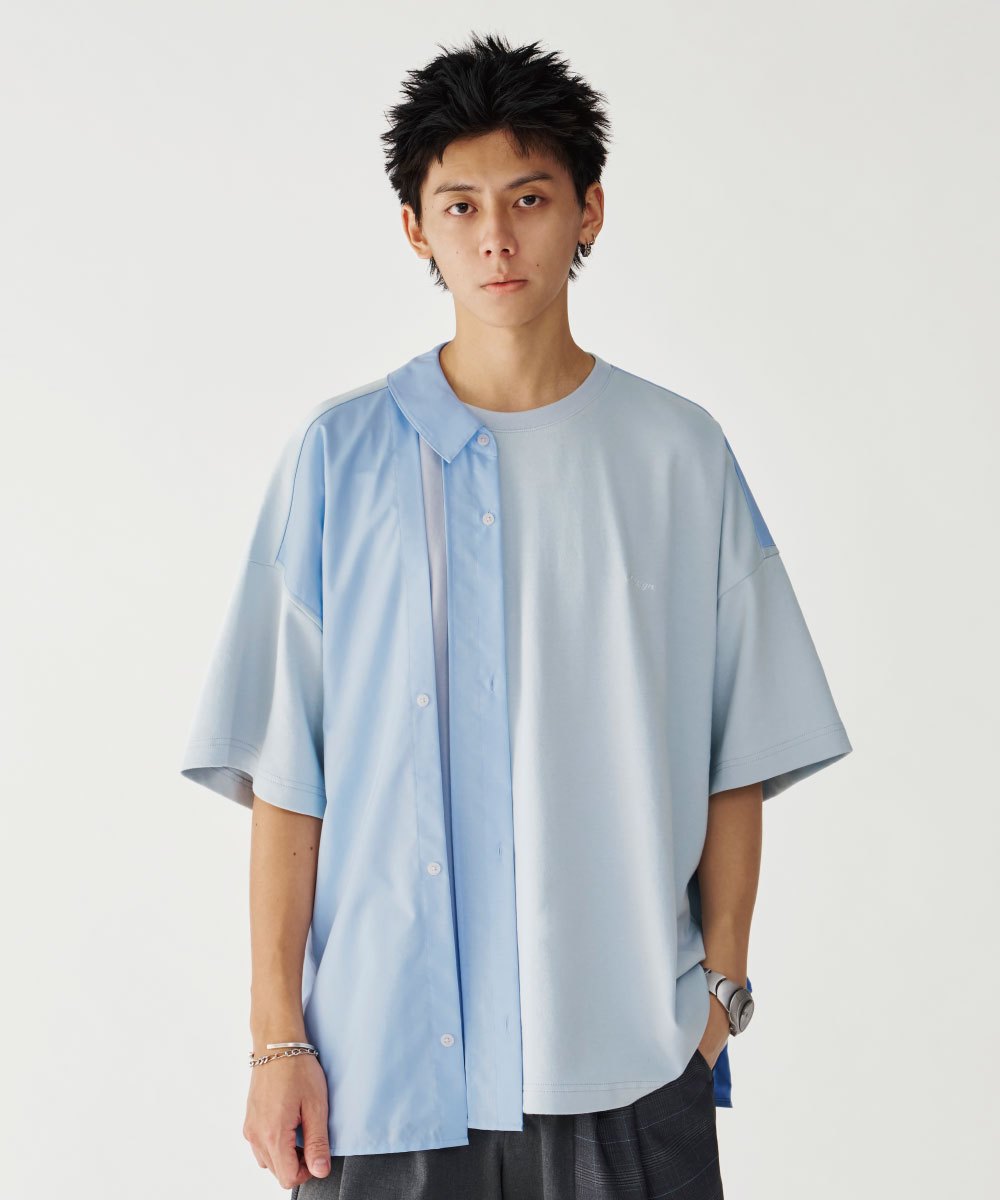 異材質拼接襯衫 Double Layer Shirt Tee