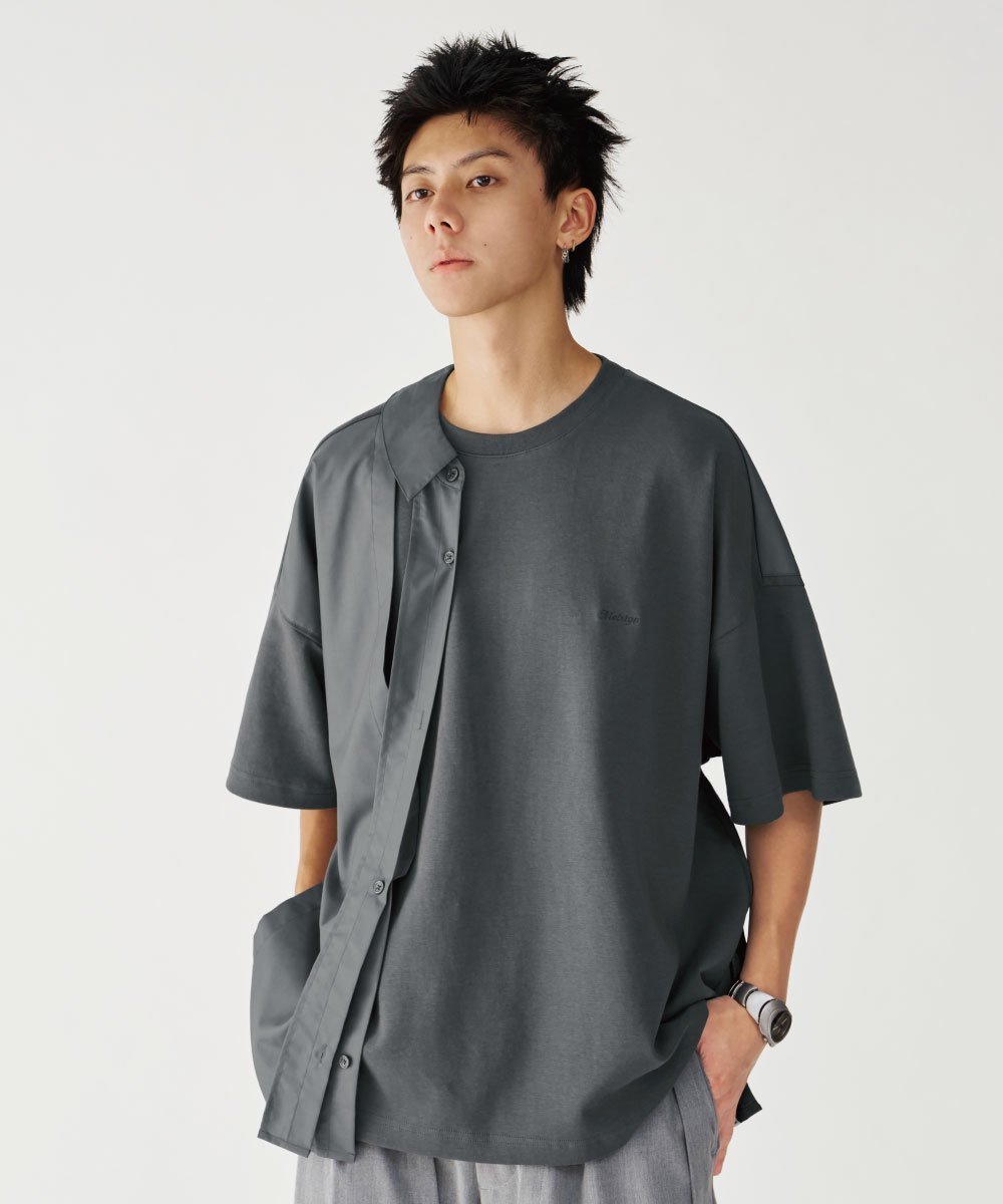 異材質拼接襯衫 Double Layer Shirt Tee