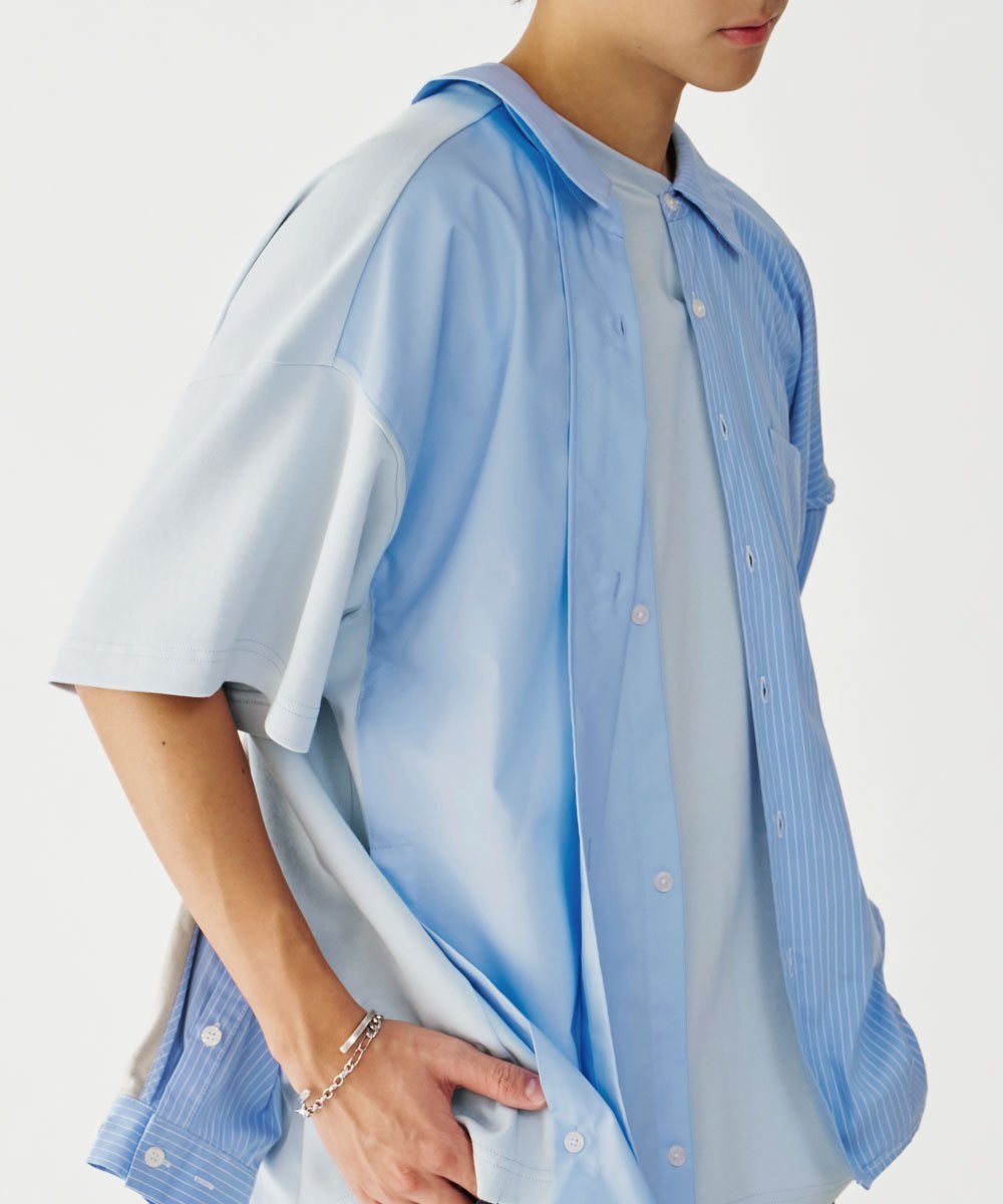 異材質拼接襯衫 Double Layer Shirt Tee