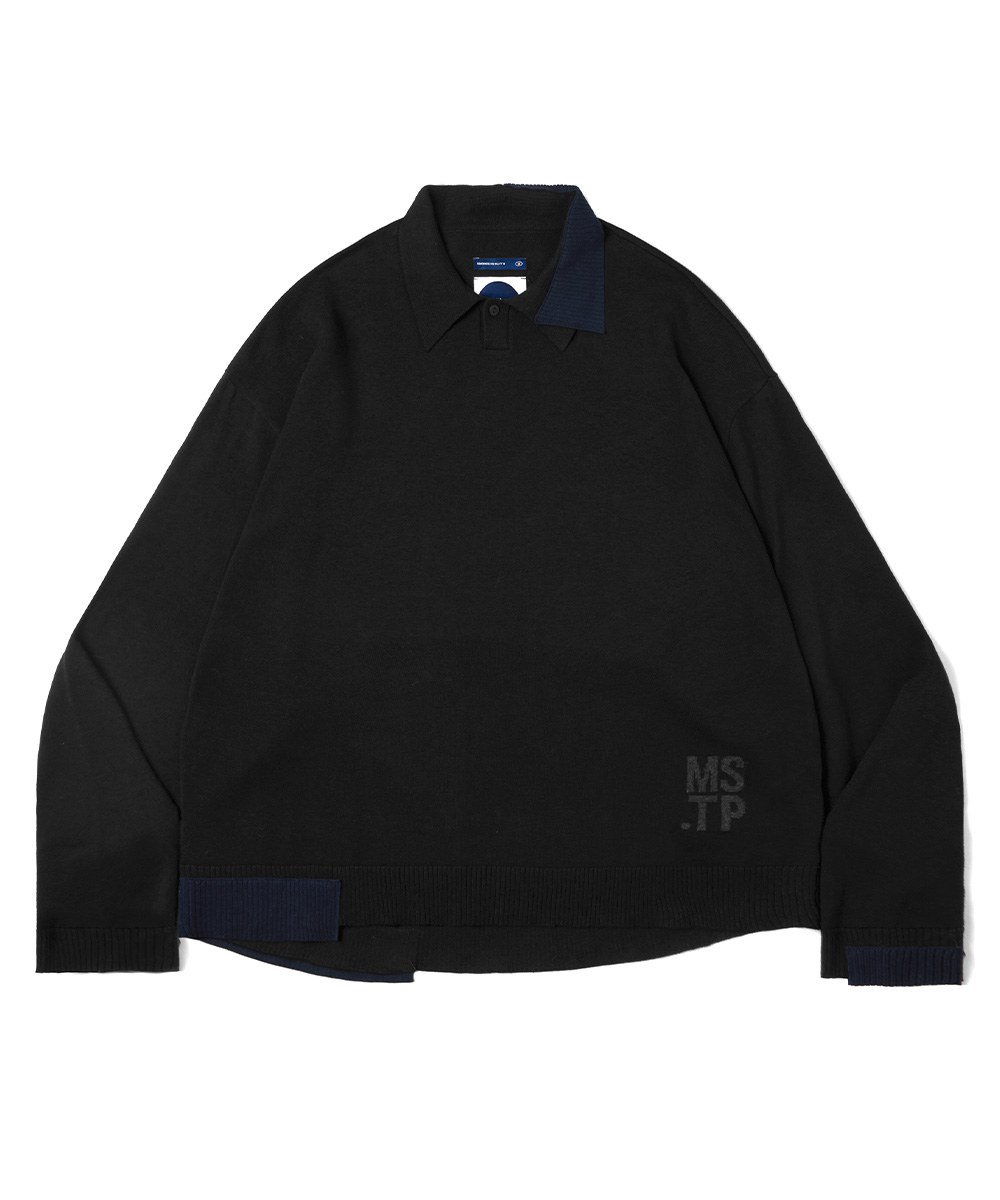 針織Polo衫 Off-balance Knit Polo Shirt