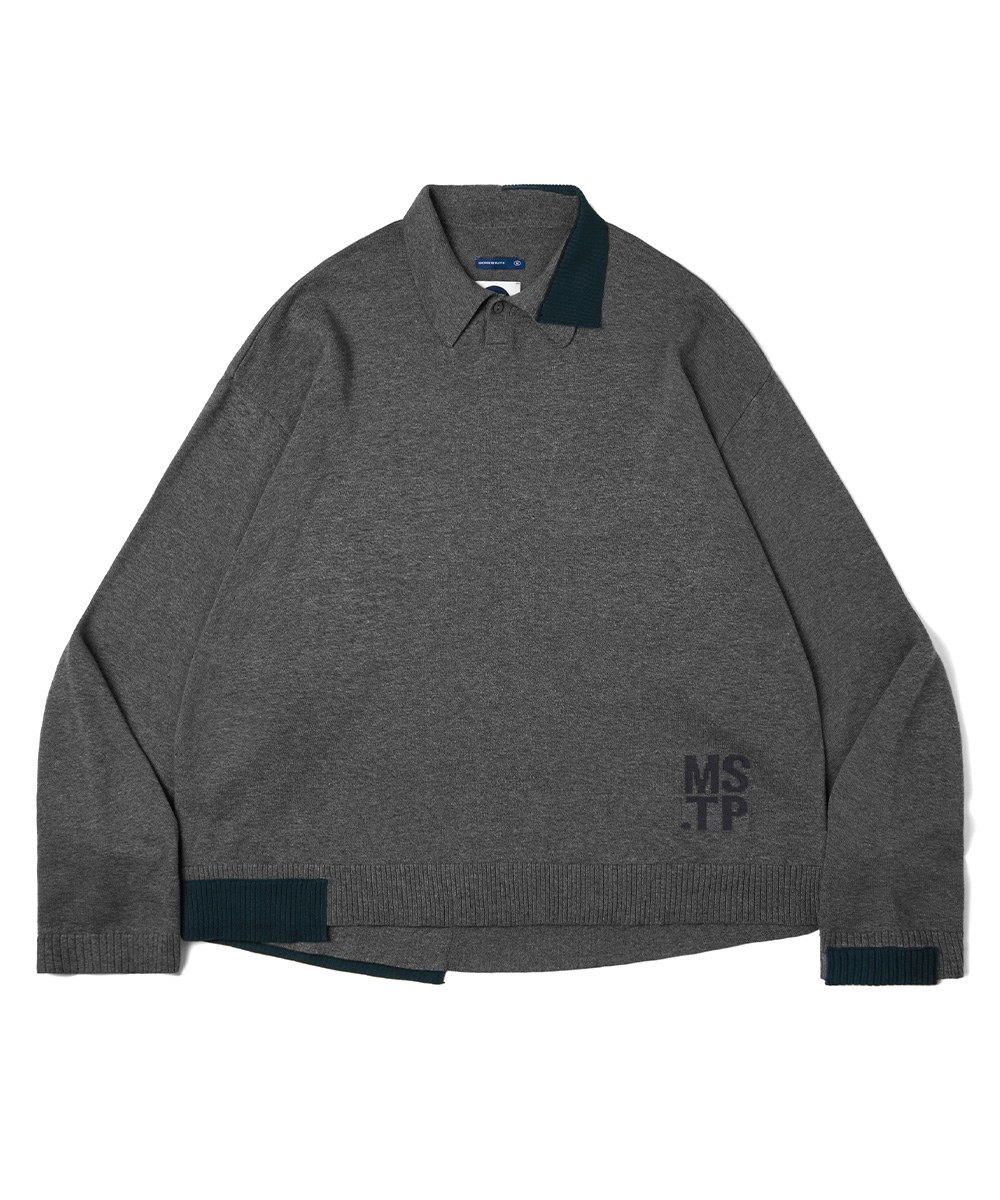 針織Polo衫 Off-balance Knit Polo Shirt