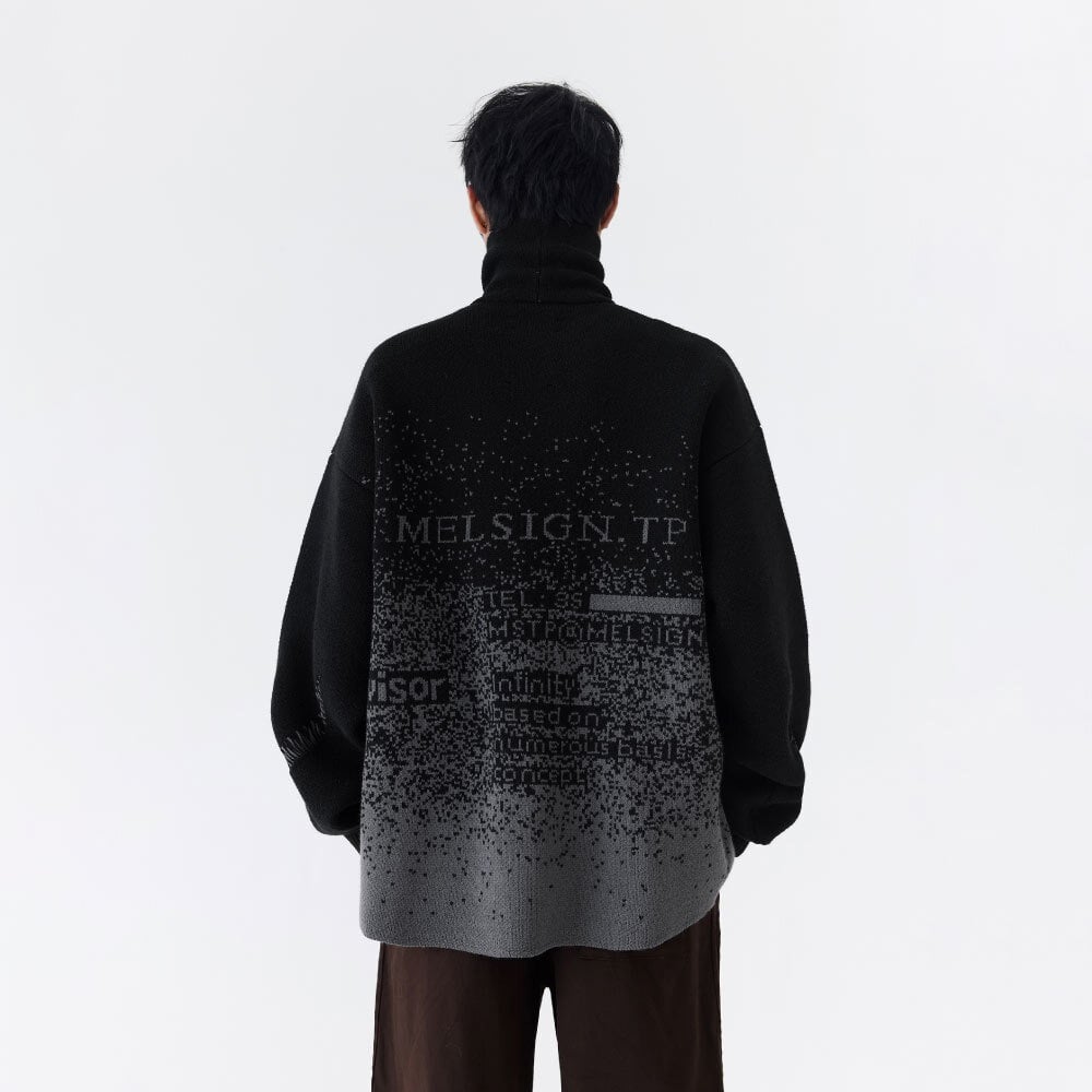 針織上衣 Bitmap Shift Knit Turtleneck