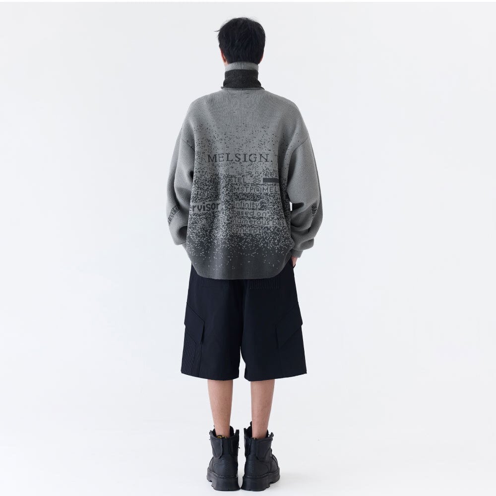 針織上衣 Bitmap Shift Knit Turtleneck