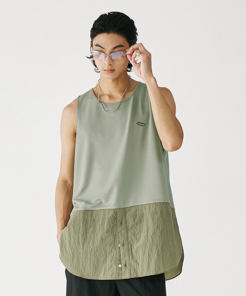 層次拼接背心 Layered Clip Vest
