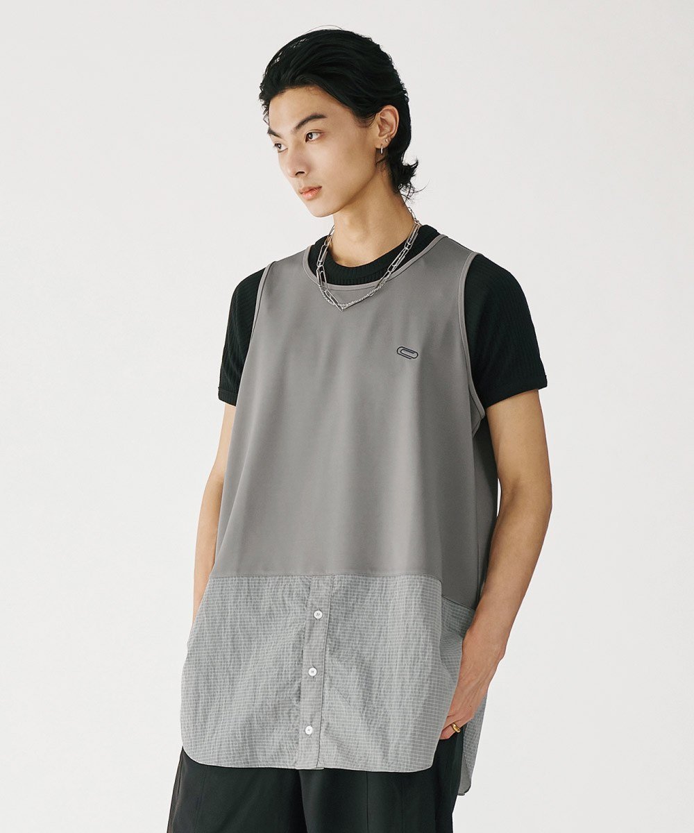 層次拼接背心 Layered Clip Vest