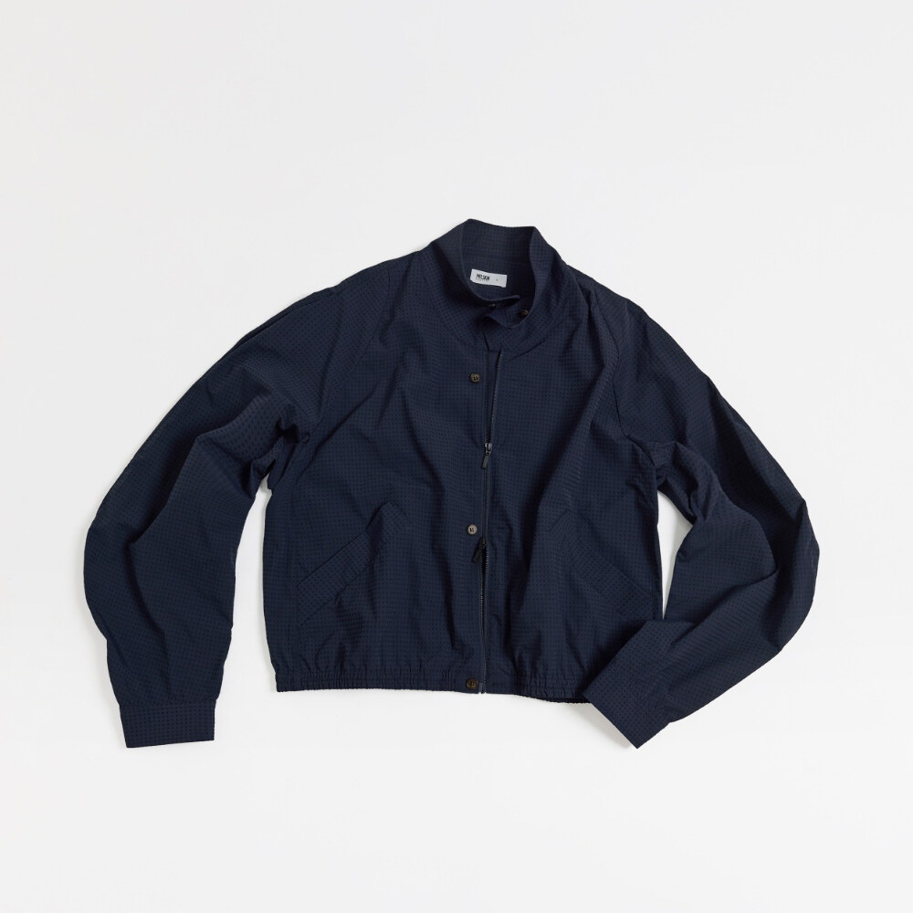 短版立領外套 Plaid Utility Jacket