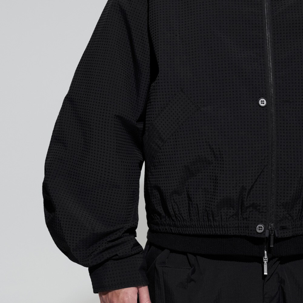 短版立領外套 Plaid Utility Jacket