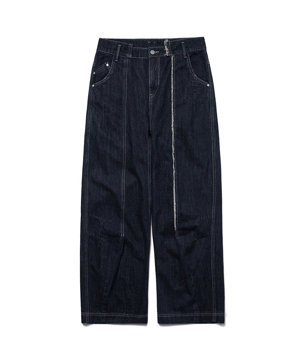 MELSIGN 牛仔長褲 Stitching Fringe Denim