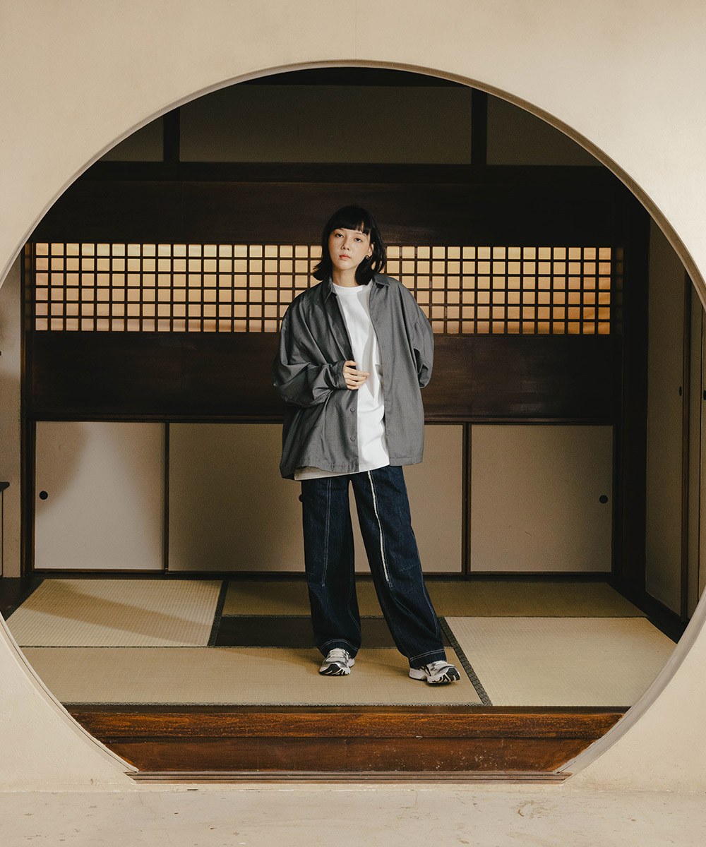 MELSIGN 牛仔長褲 Stitching Fringe Denim