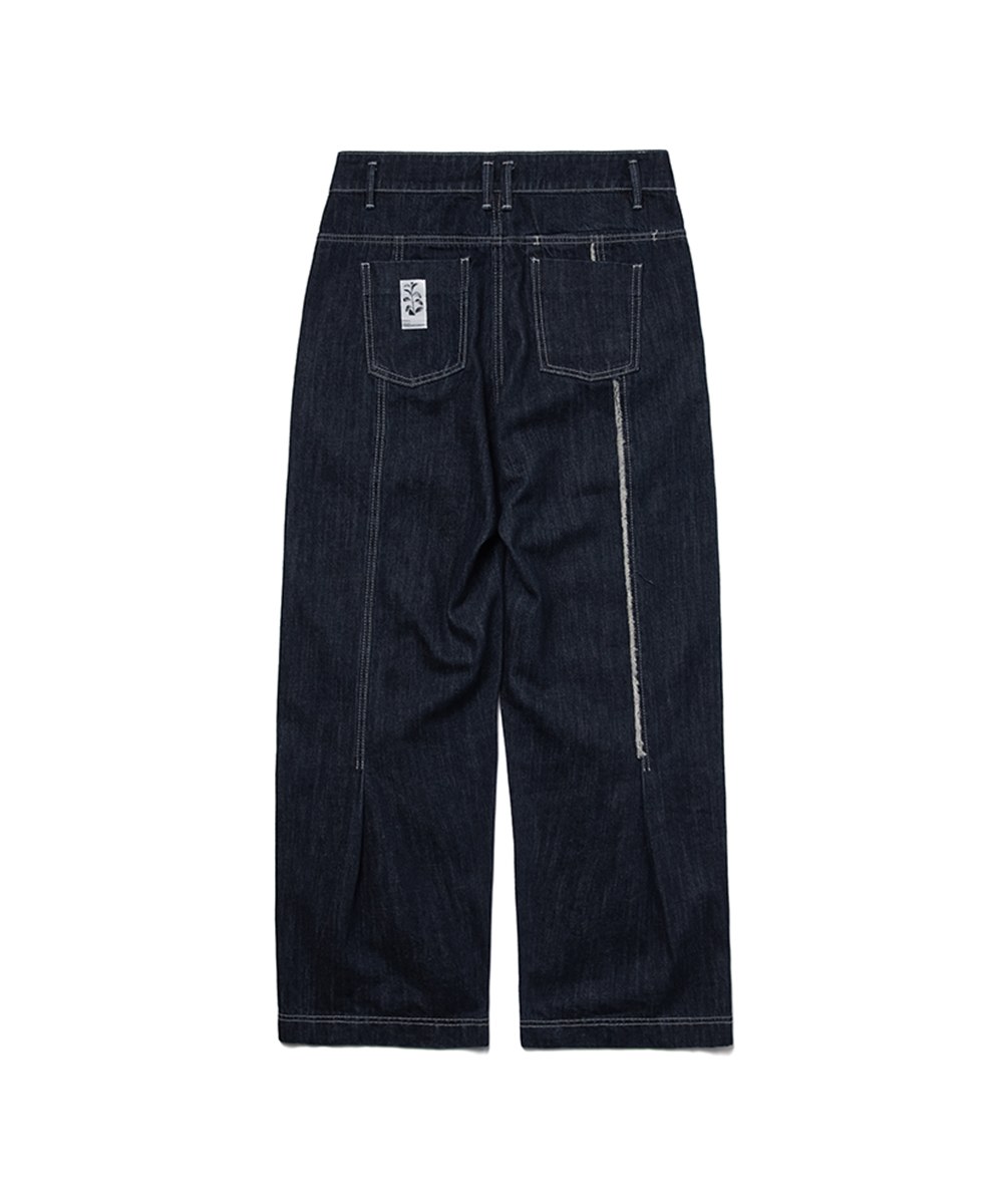 MELSIGN 牛仔長褲 Stitching Fringe Denim