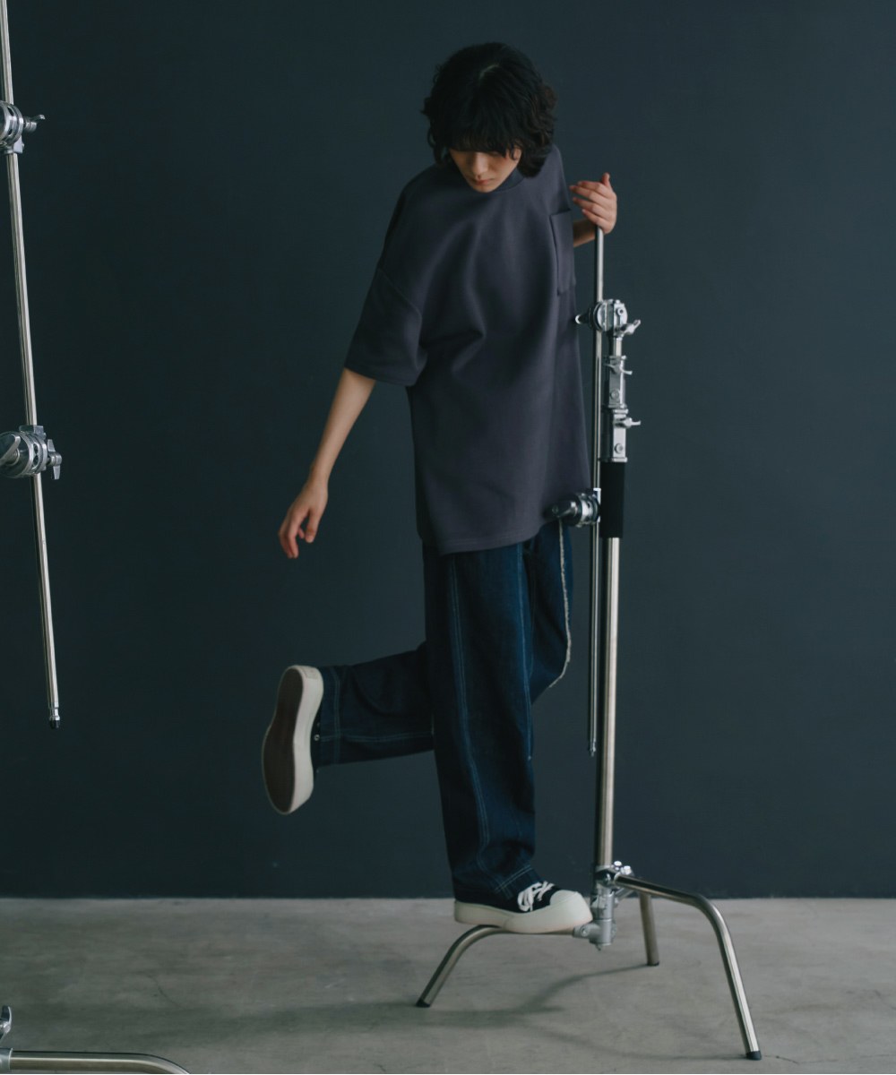 MELSIGN 拼接牛仔長褲 Stitching Fringe Denim