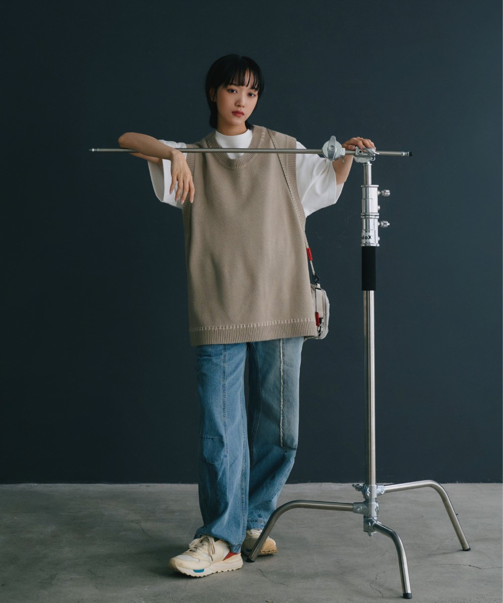 MELSIGN 拼接牛仔長褲 Stitching Fringe Denim
