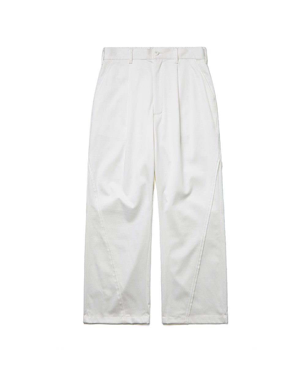 MELSIGN 斜向剪裁寬鬆直筒褲 Twisted Concept Trousers