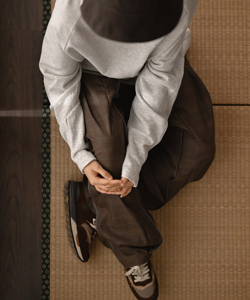 MELSIGN 寬鬆格紋長褲 Baggy Tartan Trousers V2