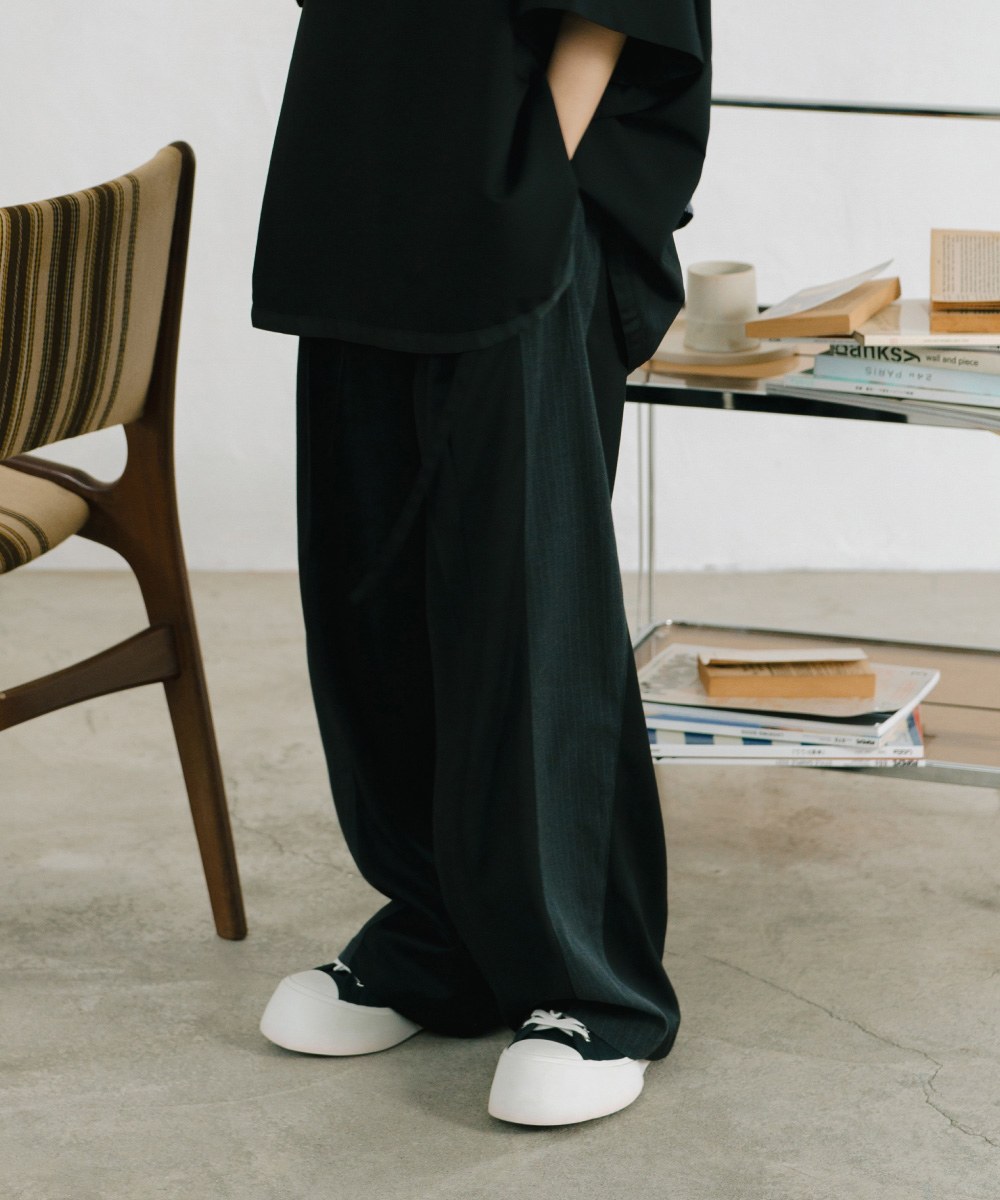 MELSIGN 拼接長褲 April Stripe Splicing Trousers