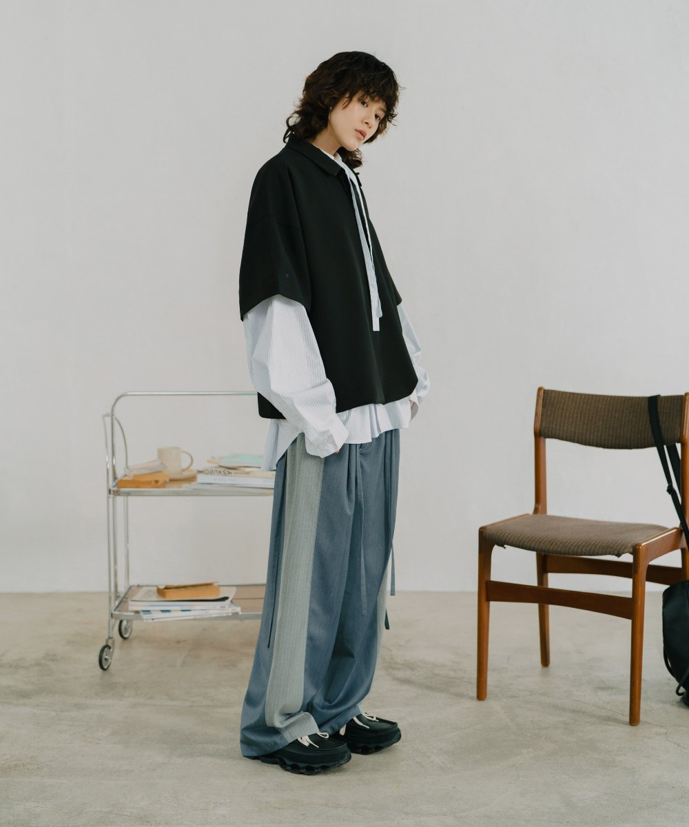 MELSIGN 拼接長褲 April Stripe Splicing Trousers