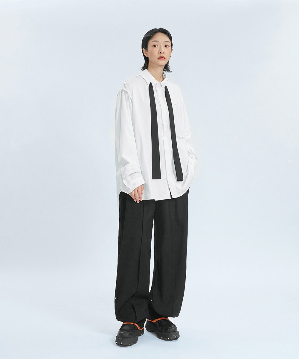 異材質寬鬆長褲 Oct Double Layer Comfy Trousers