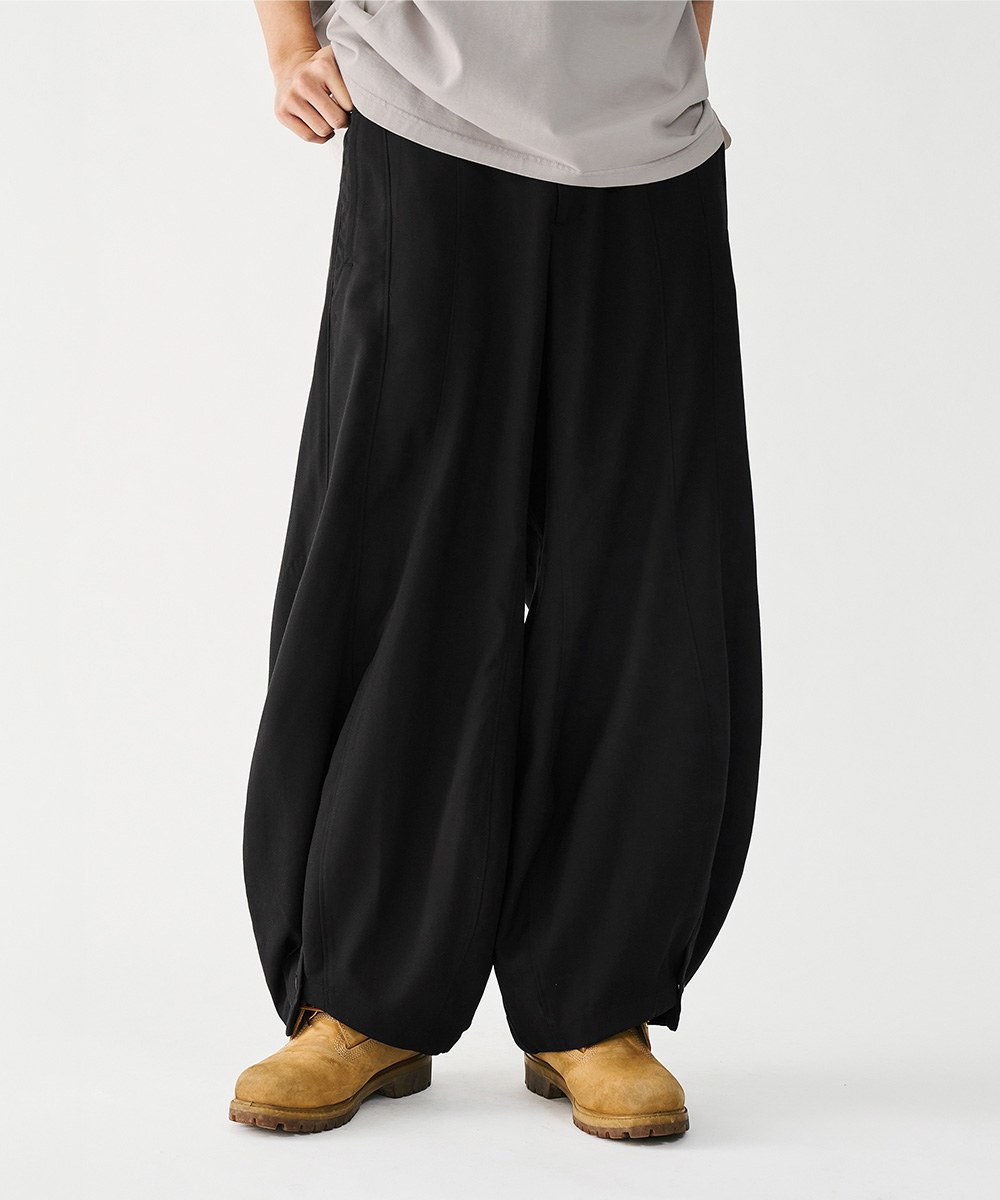 圓闊開衩長褲 Special Cutting Linen Pants