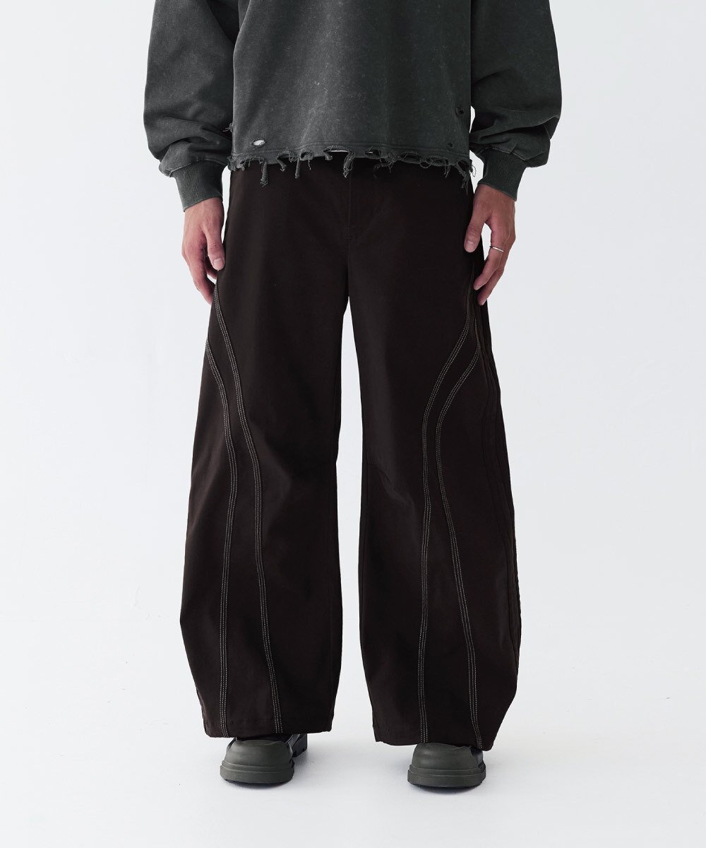 弧線拼接褲 Clash Curved Pants