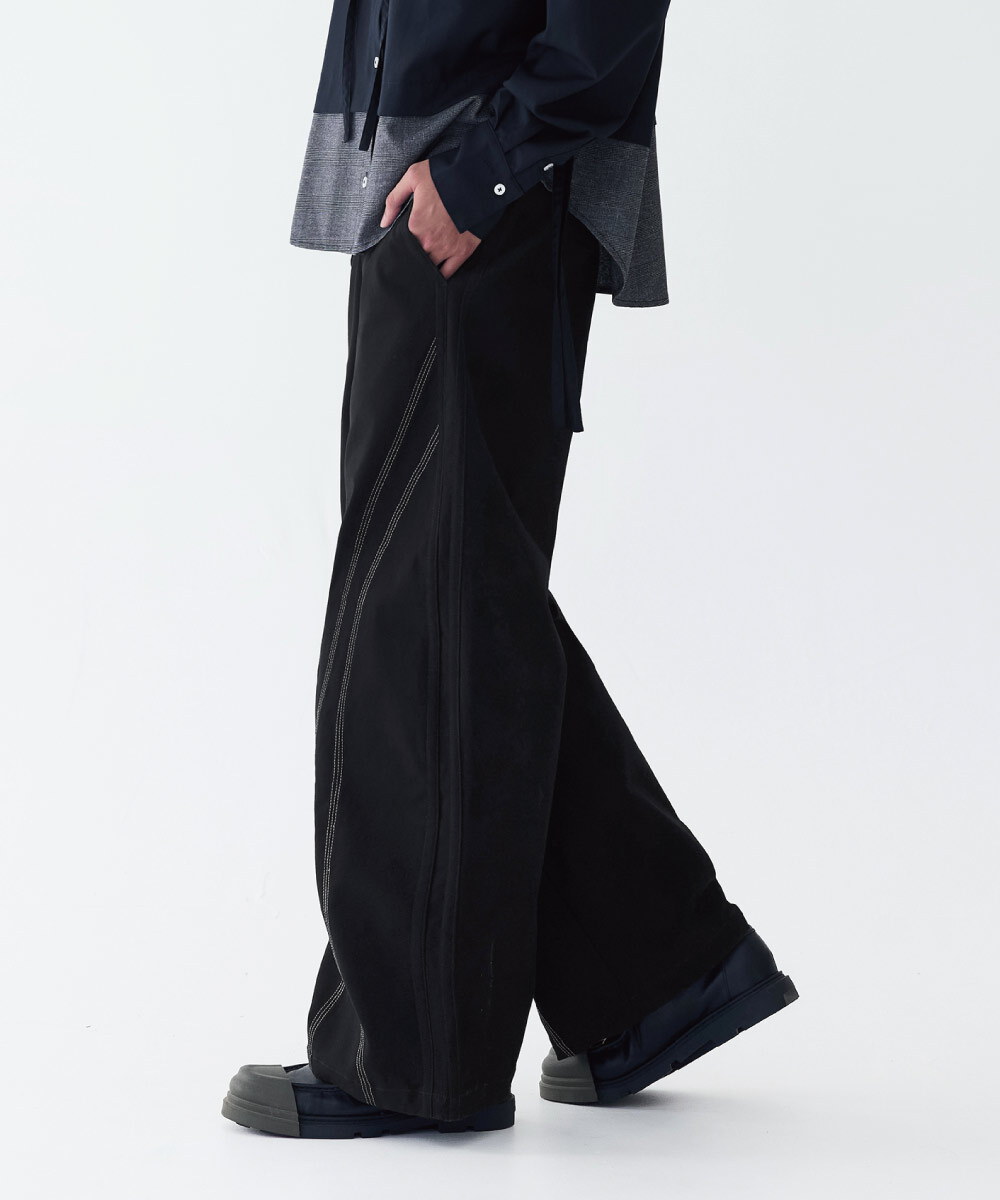 弧線拼接褲 Clash Curved Pants