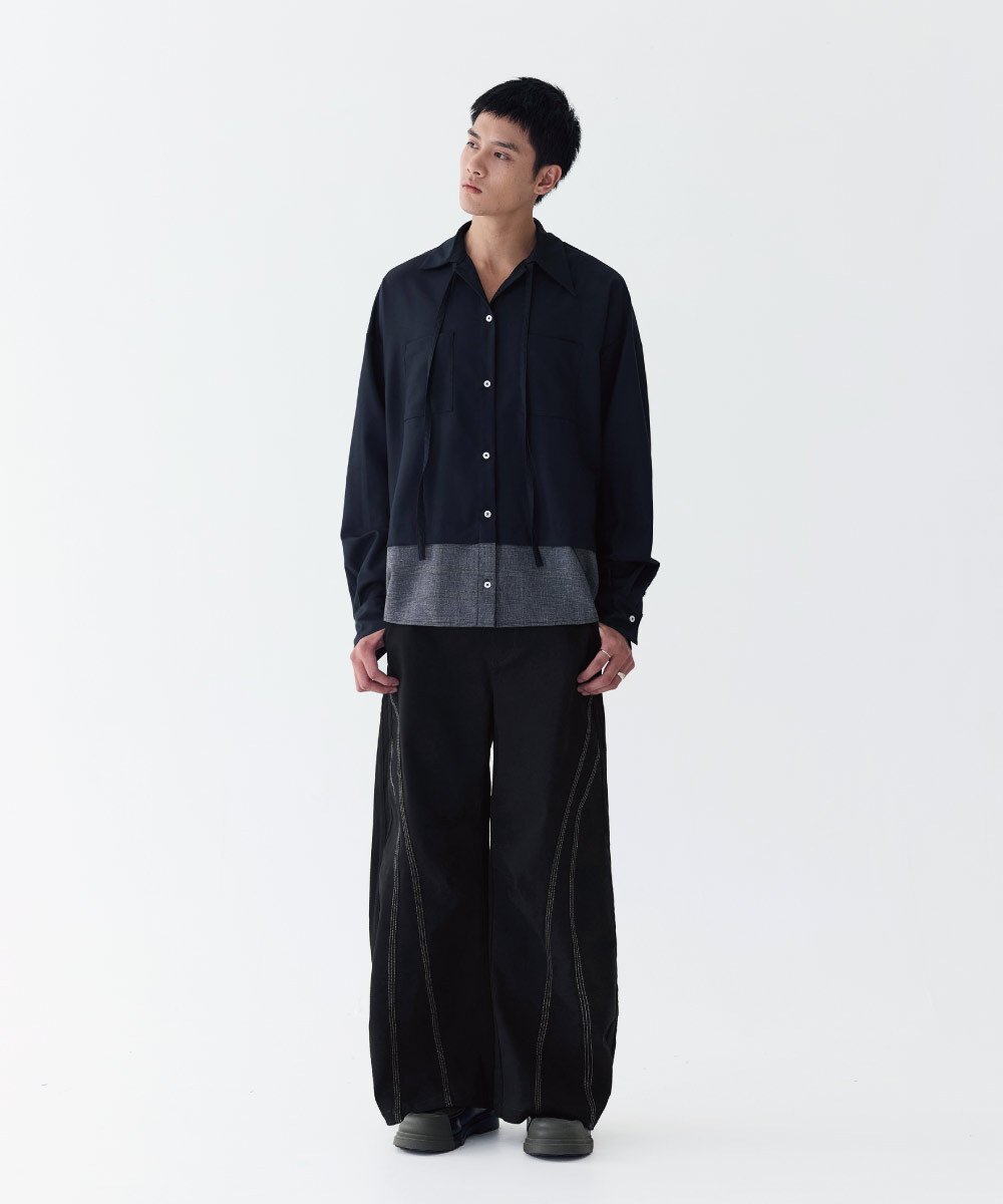 弧線拼接褲 Clash Curved Pants