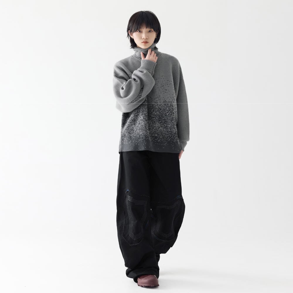 補丁弧形褲 Patch Curved Pants