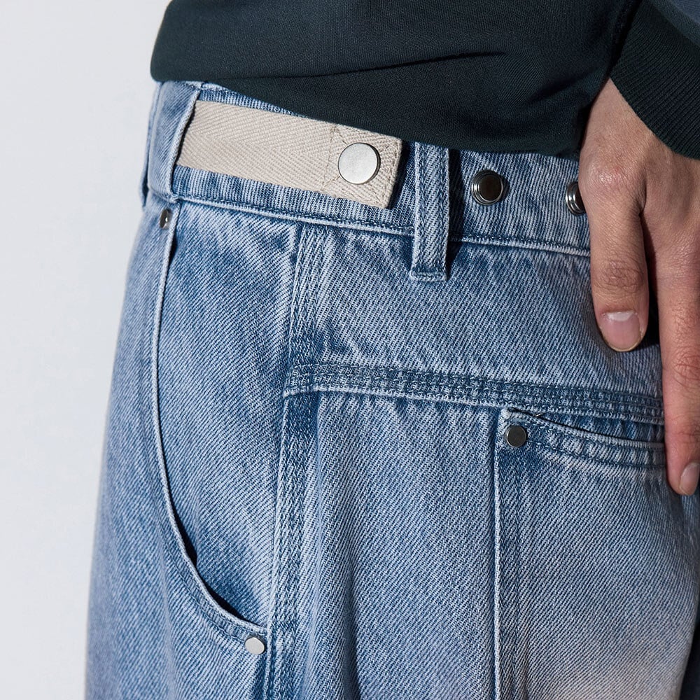 刷色寬版牛仔褲 Canvas Wide Leg Jeans