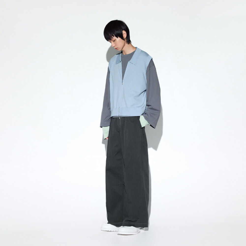 摺線直筒褲 Pastel Pleated Pants