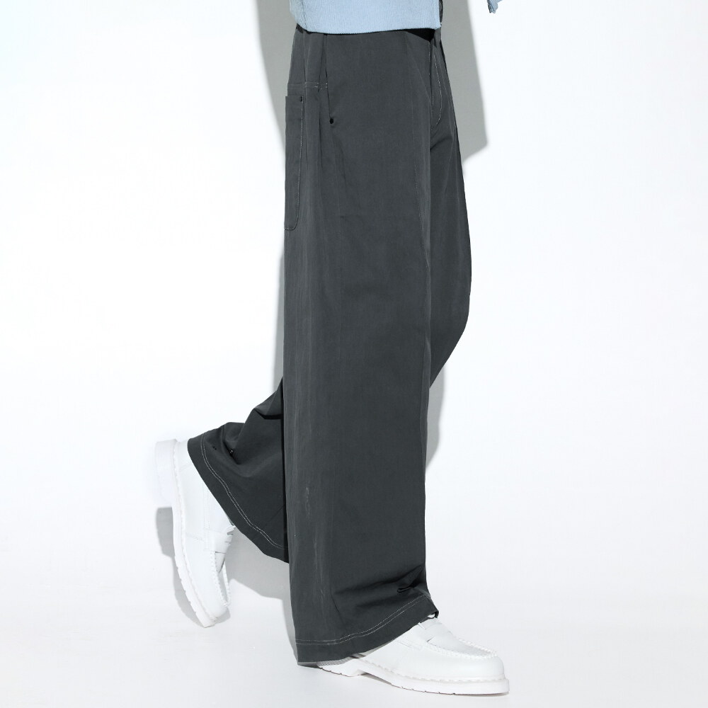 摺線直筒褲 Pastel Pleated Pants