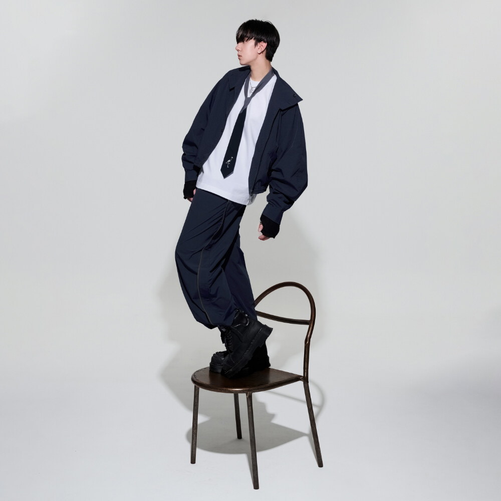 格紋長褲 Plaid Track Pants