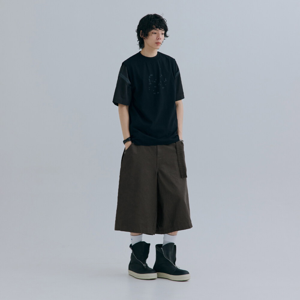 極簡七分褲 Cropped Drapey Baggy Pants