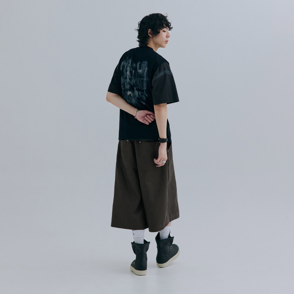 極簡七分褲 Cropped Drapey Baggy Pants