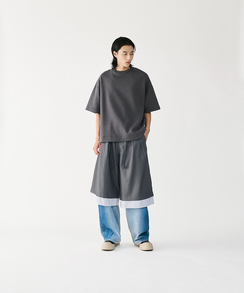 打褶寬褲 Cropped Wide Trousers