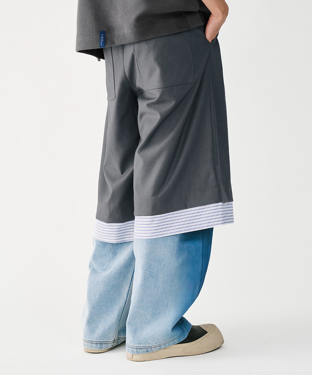 打褶寬褲 Cropped Wide Trousers