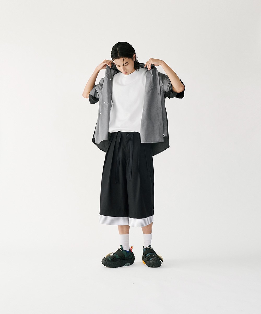打褶寬褲 Cropped Wide Trousers