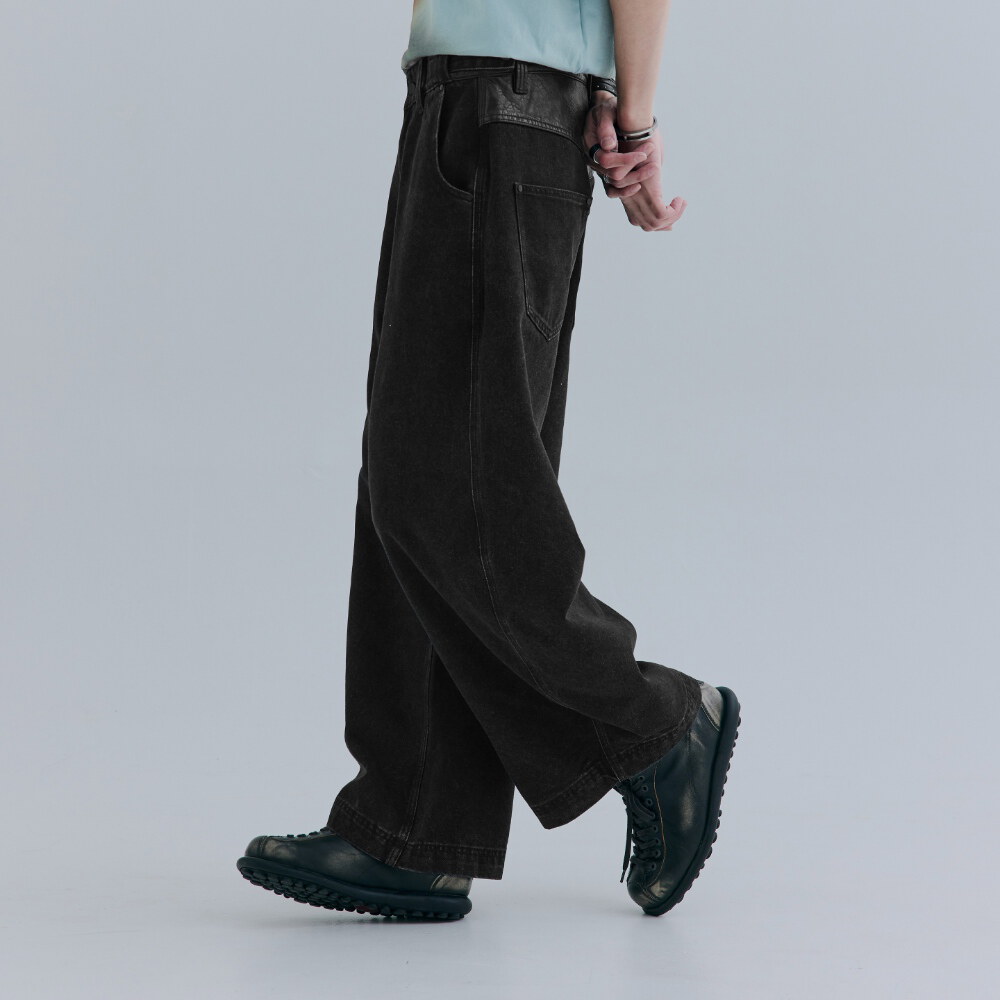 拼接牛仔短褲 After Hours Panel Jeans