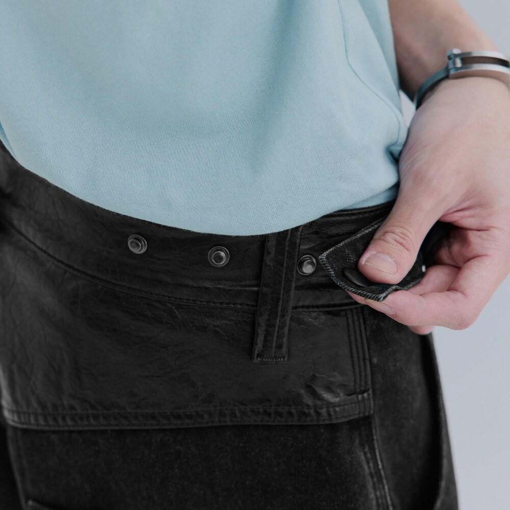 拼接牛仔短褲 After Hours Panel Jeans