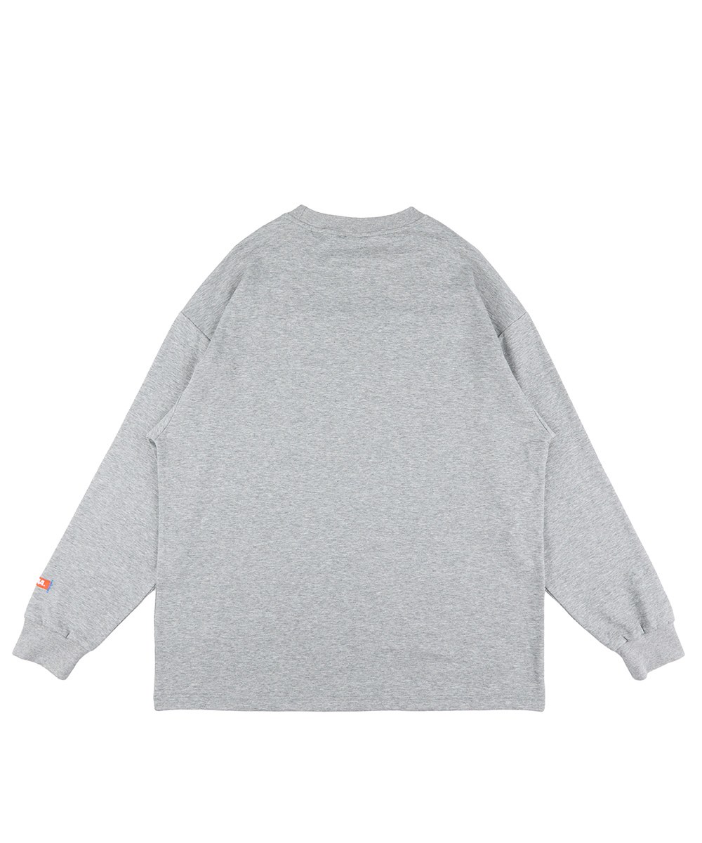 基本印花logo薄長T