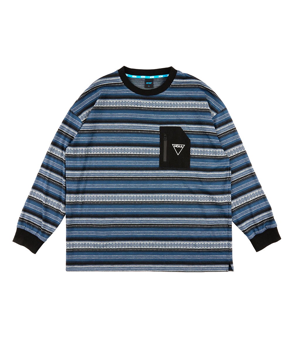 基本緹花條紋上衣